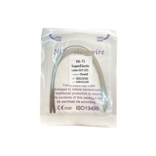 Arco de Ortodoncia NI-TI Super Elastic Ovoide Inferior 014*025 