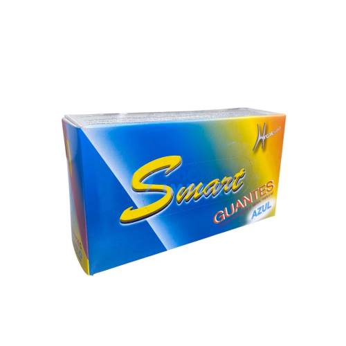 Guante nitrilo celeste M