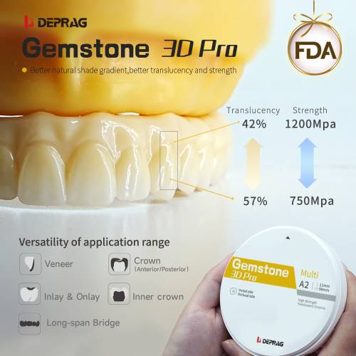 Disco Zirconio Gemstone  3D Pro 16mm
