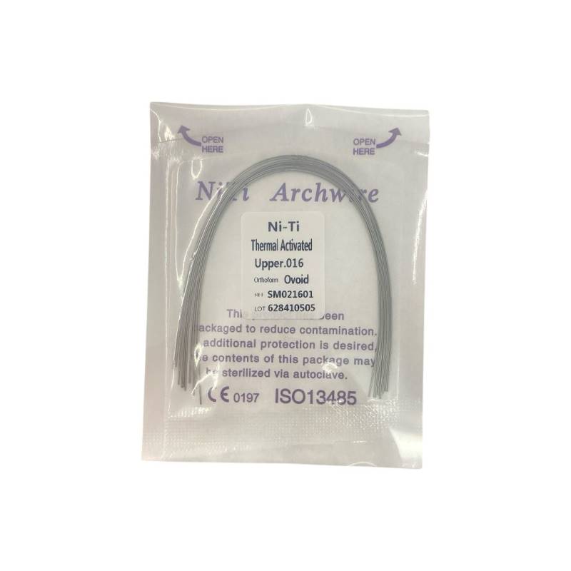 Arco de Ortodoncia NI-TI Termo activado Ovoide Superior 016