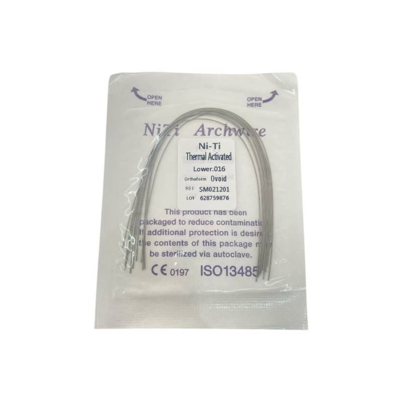 Arco de Ortodoncia NI-TI Termo activado Ovoide Inferior 016 