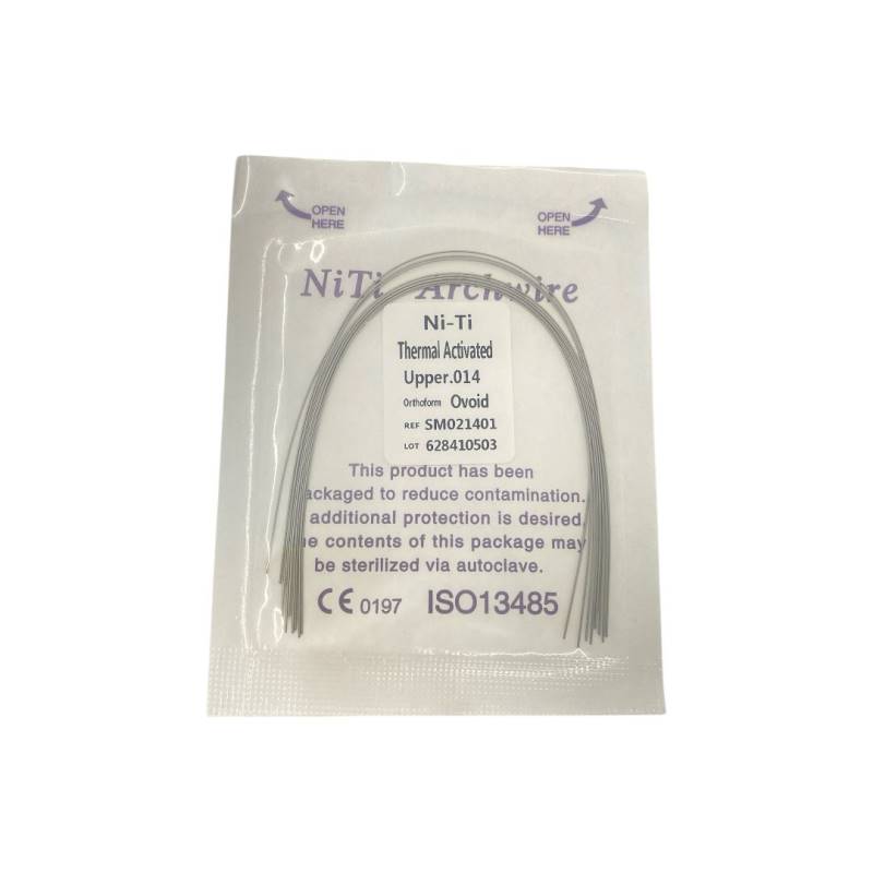 Arco de Ortodoncia NI-TI Termo activado Ovoide Superior 014