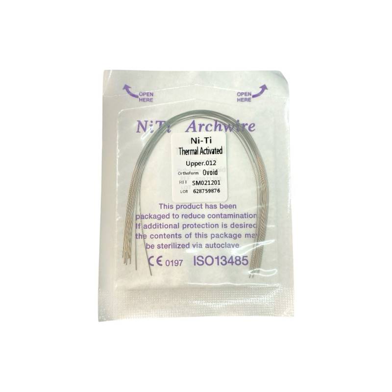 Arco de Ortodoncia NI-TI Termo activado Ovoide Superior 012