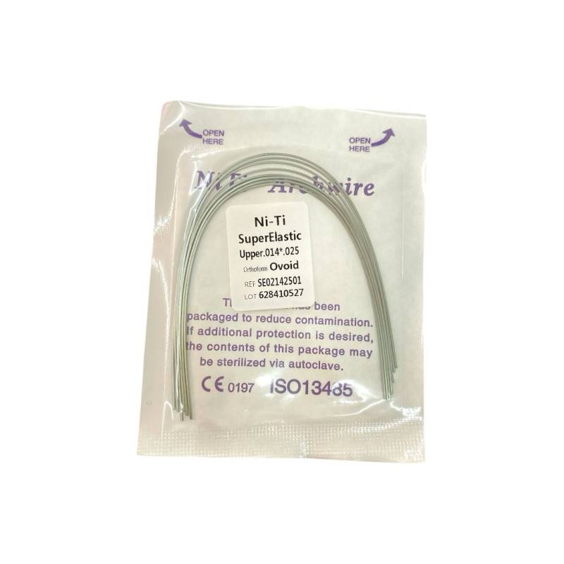  Arco de Ortodoncia NI-TI Super Elastic Ovoide Superior 014*025