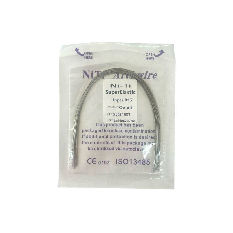 Arco de Ortodoncia NI-TI Super Elastic Ovoide Superior 016 