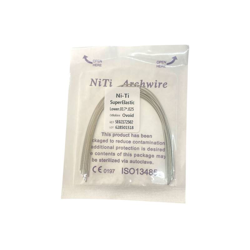 Arco de Ortodoncia NI-TI Super Elastic Ovoide Inferior 017*025