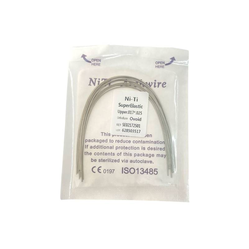 Arco de Ortodoncia NI-TI Super Elastic Ovoide Superior 017*025 