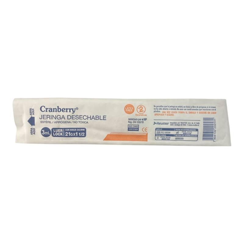 Jeringa desechable 3cc