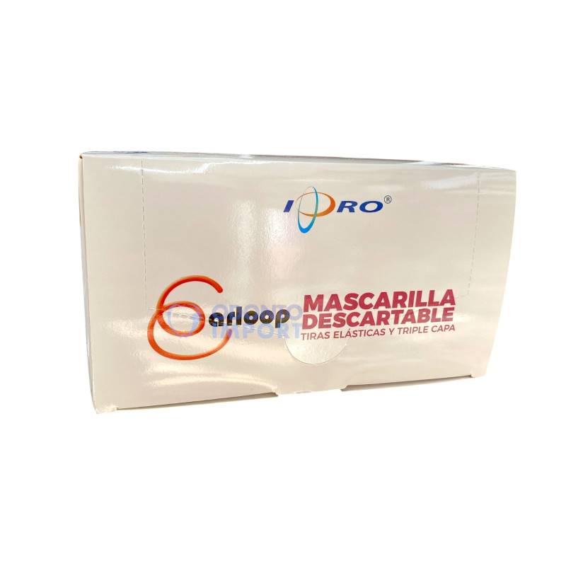 Mascarilla 3 pliegues con elástico